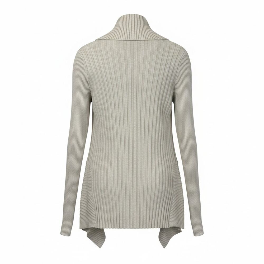 NWT Soya Concept Beige Ribbed Open Cardigan Sweater #1776 Size XS - Picture 5 of 11